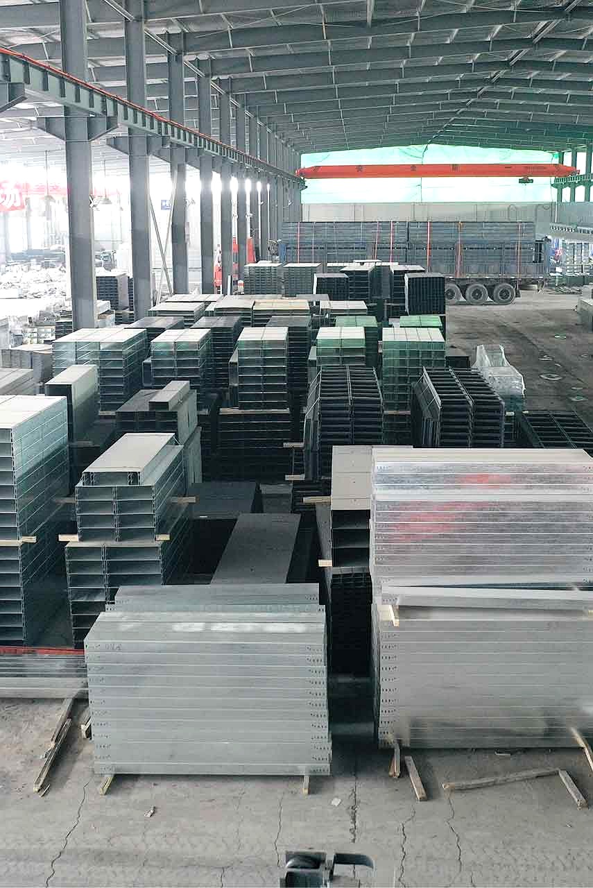 Finished steel tray stacks